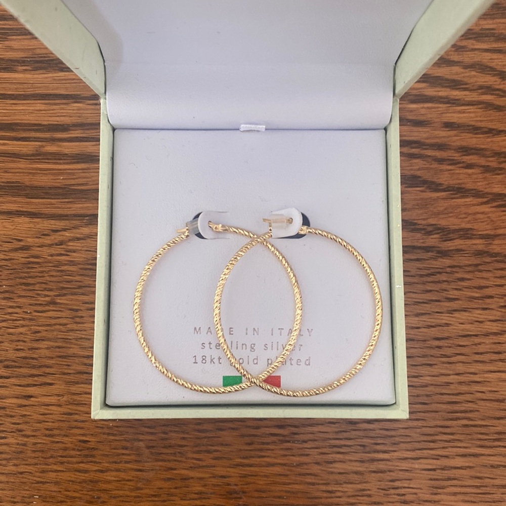 Gold hoop earring